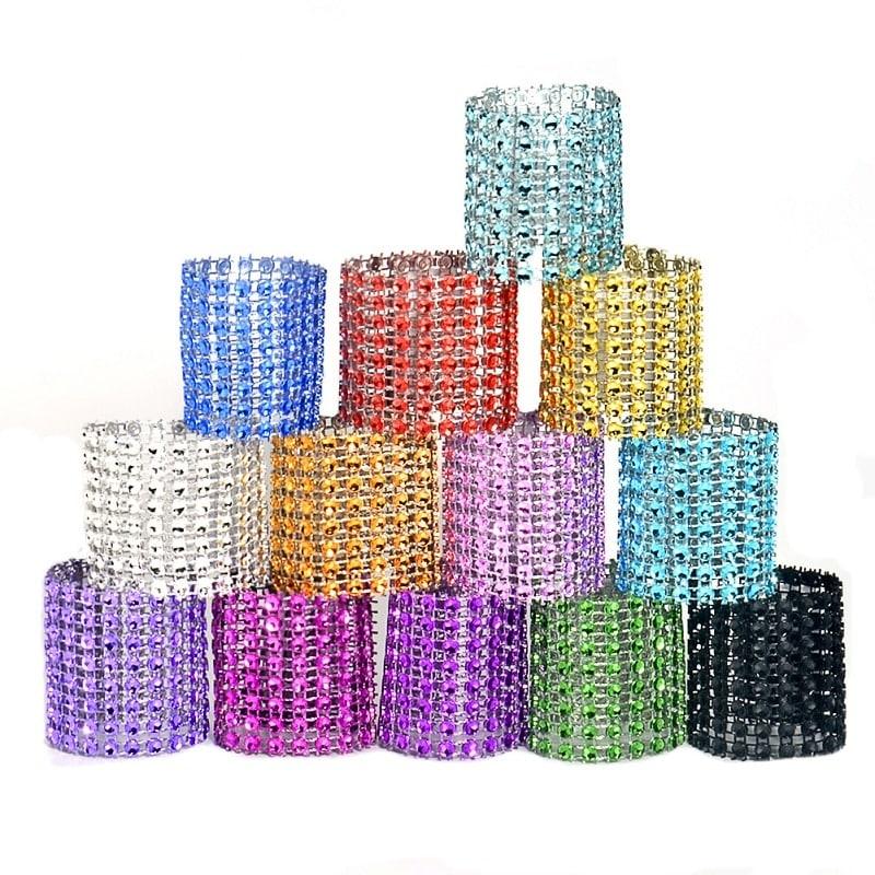 Set of 10 Crystal Napkin Rings - Trendha