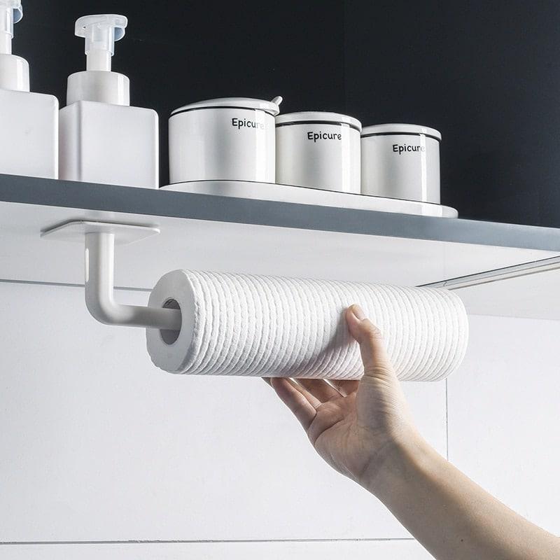 Set of 2 White Wall Paper Towel Holders - Trendha