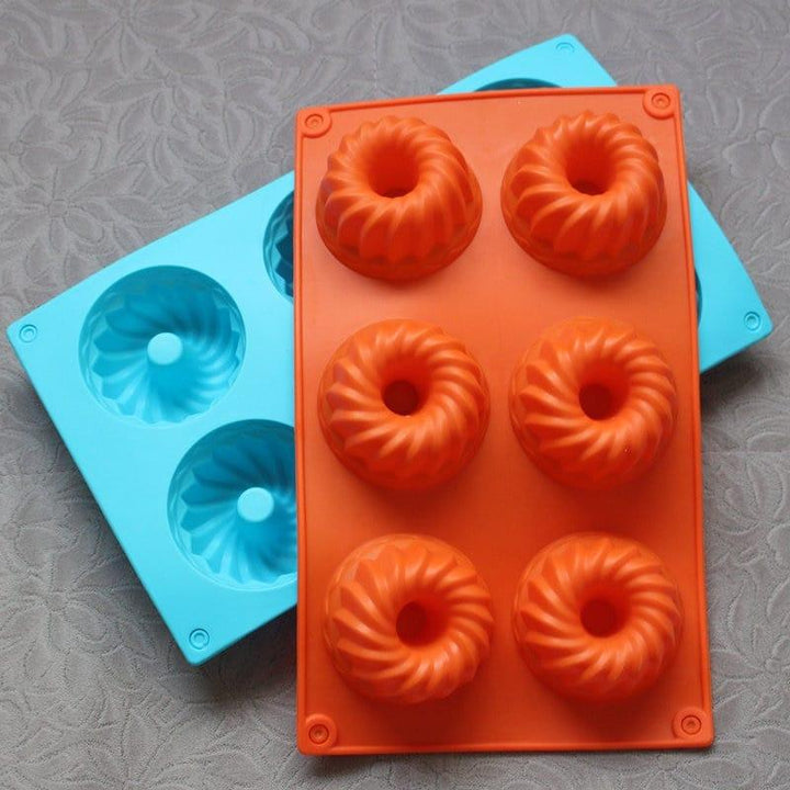 Silicone Muffin Baking Mod with 6 Cavities - Trendha
