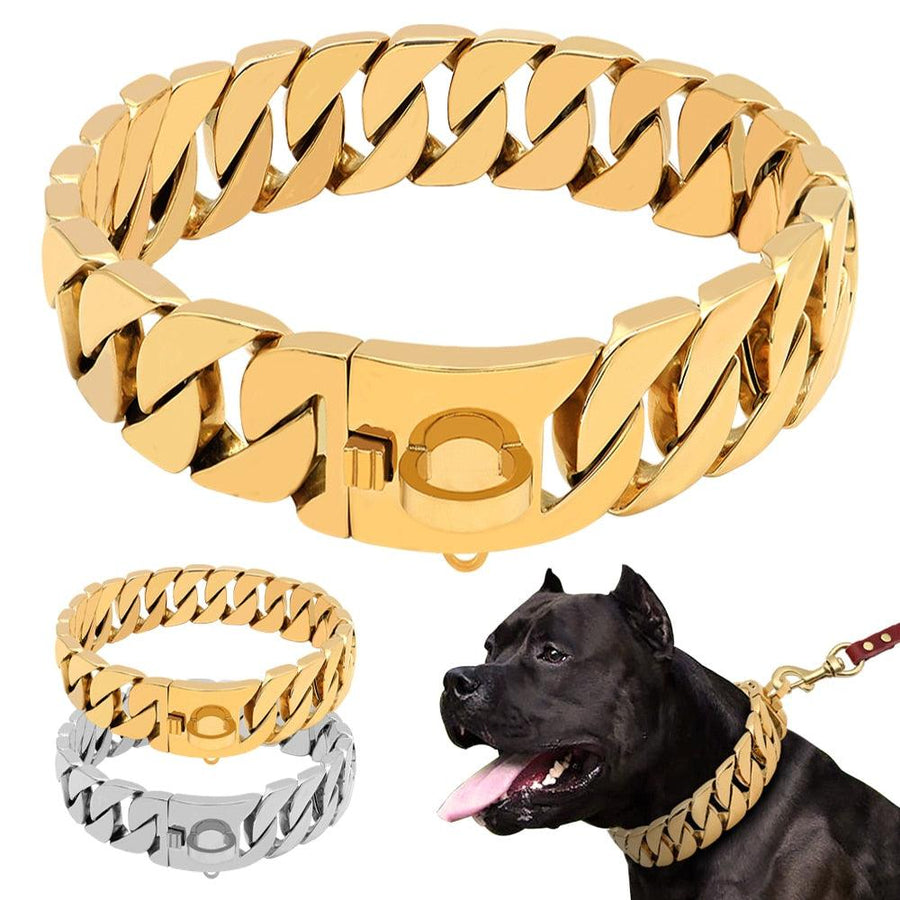 Strong Chain Styled Dog Collar - Trendha