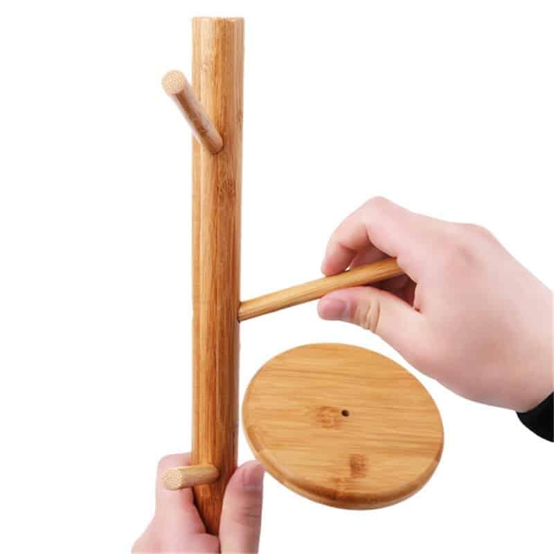 Tree Shaped Bamboo Mug Holder - Trendha